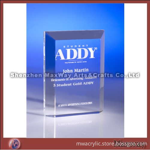 Clear Small Rectangle Elegangt Ice Acrylic Award